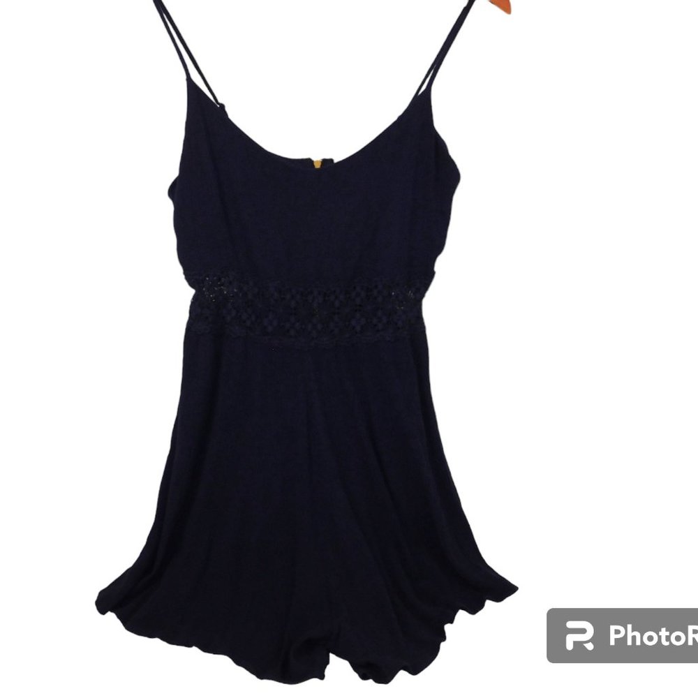Altar'd State Romper Size Small Crochet Detail Around Waist - Picture 1 of 12